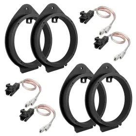 Rw-lbdx04-2029 Red Wolf 4pcs 6.5 Inch Speaker Adapter Spacer Ring With Wiring Harness Plug