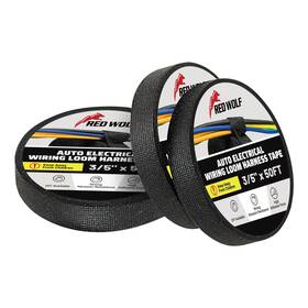 Red Wolf Rwf-jb02-1242-3p Electric Wiring Harness Tape 3 Rolls High Temp Self-adhesive Fabric For