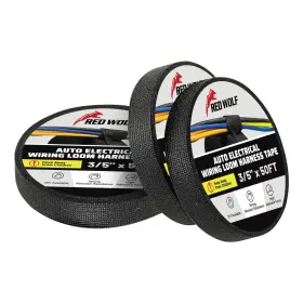 Rwf-jb02-1242-3p Red Wolf Electric Wiring Harness Tape 3 Rolls High Temp Self-adhesive Fabric For