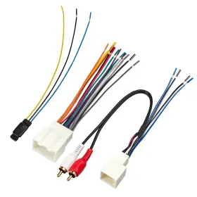 Rwf-xcfd02-1707 Red Wolf Radio Wiring Harness Rca Plug With 12v To 5v Step Down Converter Kit For 2000
