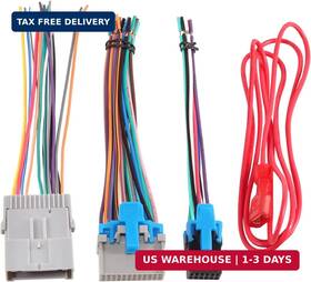 Red Wolf Xc-gm-002 Xc04-2045 Radio Wring Harness Male Female Plug Fit For 2003-2007 Gmc Chevy Silver