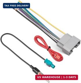 Red Wolf Xc13-1001 Xc07-2029 Radio Wiring Harness With Antenna Adapter For Select 2007-2016 Dodge/2008