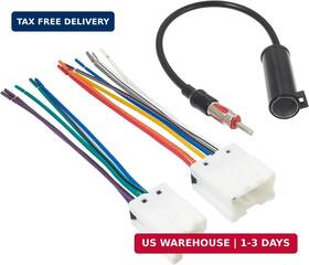 Red Wolf Xc14-2061 Tx-a014 Radio Wiring Harness With Antenna Adapter Compatible Nissan 1998-2012