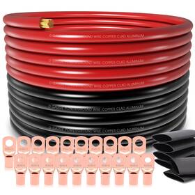 Ruikarhop 699975880863 40ft Gauge Wire Copper Clad Aluminum 1/0 Battery