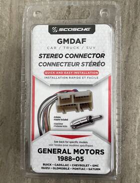 Scosche 033991000490 Gmdaf Car Stereo Connector Gm 1988-05