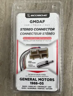 Scosche 033991000490 Gmdaf Car Stereo Connector Gm 1988-05