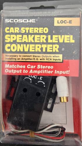 Scosche Amm1p Loc-e Car Stereo Speaker Level Adapter 1 Ft Rca Cable