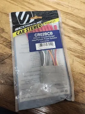 Cr02bcb Scosche Wiring Harness With Connectors For 2002-up Chrysler Vehicles