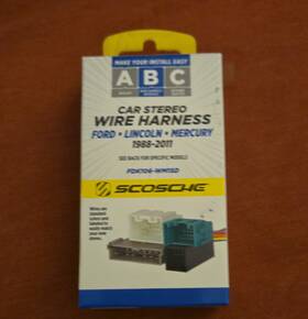 Scosche Fdk106-wm1sd Car Stereo Wire Harness For Ford Lincoln Mercury Mazda