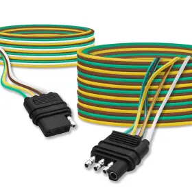 Cao-o-096 Seamaka 50ft 5 Wire 4pin Trailer Wiring Harness Extended Length Kit 4-way