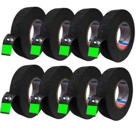 Seigun 730147101857 8 Rolls Wire Loom Harness Tape High Adhesive Force Wiring Black Adh