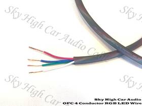 Sky High Car Audio 642461615876 4 Core Signal Wire 22awg Flexible Cable Conductor Spool