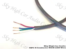 Sky High Car Audio 642461615876 4 Core Signal Wire 22awg Flexible Cable Conductor Spool