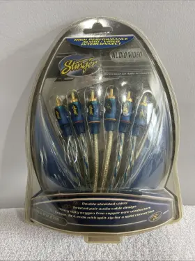 Savx6 Stinger Car Audio Savx Series / Video Rca Interconnect Cable 6-inch