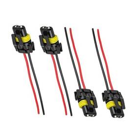 Suvnie Suvnie-1288fa 9005 9006 9012 Hb3 Hb4 Female Adapter Wiring Harness Sockets Wire Car 4 Pcs