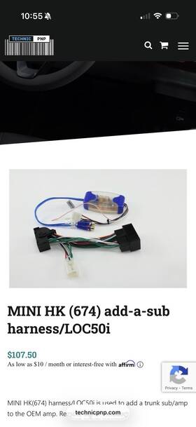 Technic Loc50i Add-a-sub Harness Audio Interface For Mini Hk 674 Vehicle