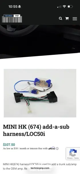 Loc50i Technic Add-a-sub Harness Audio Interface For Mini Hk 674 Vehicle