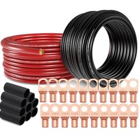 Tuijodaix Hs0881-ca2 4 Gauge Wire 25ft Each - Red/black Copper Clad Aluminum Cca 50ft
