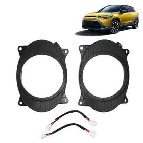 Uxsiya Uxsiyadi62sfegqw-11 2pcs 6.5inch Black Door Speaker Adapter Spacer Rings Replacement For Levin Wi