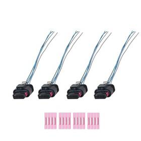 Vectoauto Cj-480204010033 4pcs Wires Ignition Coil Connector Wiring Plug Pigtail Harness Compatible With