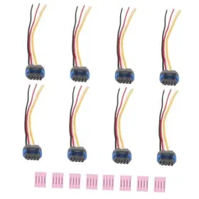 Cj-841304010196 Vectoauto Wires Ignition Coil Connector Wiring Plug Pigtail Harness 8pcs Compatible With