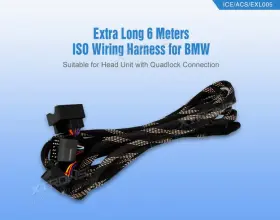 Exl005-14 Xtrons Ice/acs/exl005-14 6m Length Power Extension Cable Adapter Wiring Harness For Bmw E39 X5 E53 E46