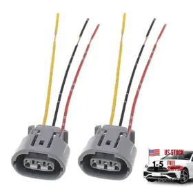 2252 Yeqeyiq 2pcs Alternator Connector Plug 3-pin Generator Regulator Wiring 2252 Yeqeyiq 2pcs Alternator Connector Plug 3-pin Generator Regulator Wiring