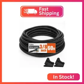 B0ff4n1dzz Yesbes 60 Ft Wire Loom 3/8 Inch Split Tubing Conduit Protector Tu