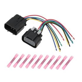 Yinettech Pklhc001 5-pin Male And Female Headlight Connector Plug Harness Kit Compatible