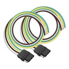 Yingtuyou Jiaju Tail524 4 Way Trailer Harness Wire Connector Pin Flat Plug Female Wiring