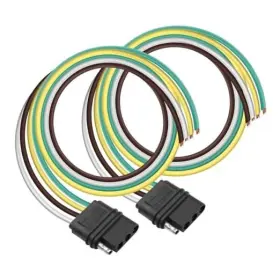 Tail524 Yingtuyou Jiaju 4 Way Trailer Harness Wire Connector Pin Flat Plug Female Wiring