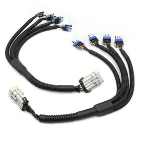 Zreneyfex 1295 2pcs Black Ignition Coil Wire Harness Connector Copper Pack