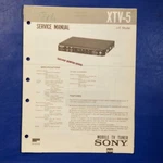Sony XTV-5 Service Manual Original Paper Oem Repair Guide Usa Unspecified. Price: $29.95.