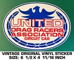 United Drag Racers Association Circuit Car -vintage Original Vinyl Decal Sticker Used. Price: $11.00.