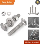 Precision-made Carriage Bolts 304 Stainless Steel With Washers & Nuts, 6 Sets New. Price: $25.99.