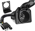 Mictuning Flat 4 Way 7 Pin Round Blade Trailer Adapter Wiring Plug Connector New. Price: $20.23.