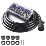 Mictuning 8FT 7 Way Trailer Cord Junction Box Rv Blade Plug Tow Light Wiring New. Price: $40.01.