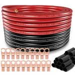 4 Gauge Wire (25FT Each- Black/red) Copper Clad Aluminum CCA,20PCS Lugs Termi... New. Price: $57.78.