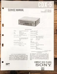 Sony CDX-5 Player Service Manual *original* Good. Price: $19.97.