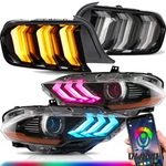 Rgb Headlights+led Tail 5MODE 2015-2023 Ford Mustang W/sequential New. Price: $599.99.