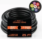7 Way Trailer Wire (25 Feet) Heavy Duty 14 Gauge Conductor Insulated Rv New. Price: $41.95.
