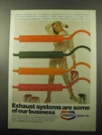 1969 Tenneco Walker Manufacturing Co. Ad - Exhaust Used. Price: $19.99.