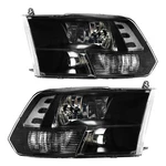 Headlights Assemblies For 2009-2018 Dodge Ram 1500 2500 3500 Pickup Black Pair New. Price: $92.49.