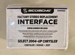 Scosche CR4000C Factory Stereo Replacement Interface Select 2004 & Up Chrysler Open. Price: $39.99.