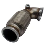 Car 3" V-band Downpipe Profile 90DEG W/flex Bellow Stainless+ O2 Plug New. Price: $84.99.
