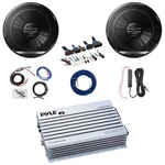 2X Pioneer TS-G1620F 6.5" 300W 2-WAY Speakers, Channel Amp W/ Bike Harness New. Price: $305.49.