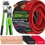 4 Gauge Cca Ground Wire 25FT Each Black And Red Allinone Kit Crimping Tool Cu New. Price: $128.28.