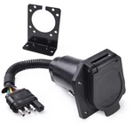 Mictuning 4 Pin Flat To 7 Way Round Blade Trailer Adapter Wiring Plug + Bracket New. Price: $21.61.