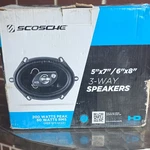 Scosche HD57683A 3-WAY Car Speakers 5X7IN/6X8IN 50W Rms For Audio System New. Price: $68.99.