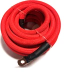 25FT Red Custom Braided Sleeve Ofc Wire Strands Copper Marine Cable Awg 4 Gauge New. Price: $59.50.